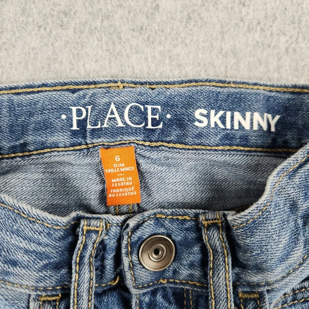 The Children's Place Jeans Kids 6 Blue Denim Medium Wash Slim Fit Skinny‎ Grunge